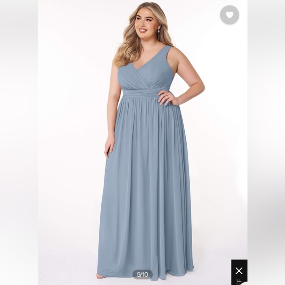 Azazie Kora Bridesmaid Dress in Dusty Blue - Picture 3 of 6
